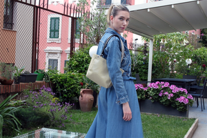 Top Quality classico stile Rock lungo grige spallacci Mini borsa da donna borsa fatta a mano da donna - Product Image 3