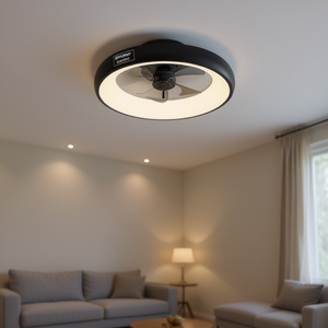 Ventilador de Techo LED Moderno de 20 Pulgadas con Motor DC, 6 Velocidades, Control Remoto, Silencioso, Montaje Empotrado para Sala de Estar - Product Image 2