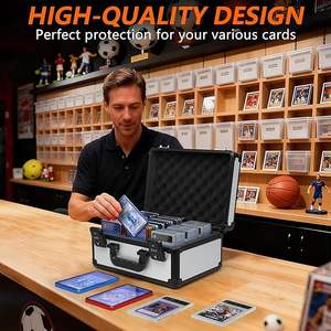 Boîte de rangement pour cartes classées avec serrure TSA et séparateurs en mousse, étui léger pour cartes, compatible avec BGS/CSG/<span class=keywords><strong>FGS</strong></span> jusqu'à 120+ cartes - Product Image 2