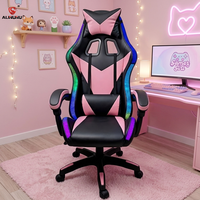 Chaise de jeu RGB en cuir PU ergonomique avec massage lombaire, directement de l'usine, pour usage domestique