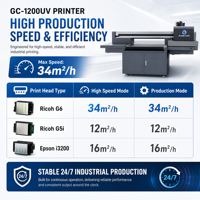 Nueva Impresora Industrial de Alta Velocidad Visual UV1200, 1200DPI, 0.1mm, Alineación Automática, Sin Accesorios para Productos de Forma Especial
