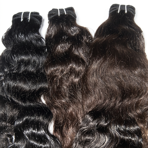 Extensiones de Cabello Virgen Indio Remy 12A, Ondulado Profundo, 100g, Doble Trama a Máquina, Sin Procesar, Sin Químicos, de Tamil Nadu - Product Image 1
