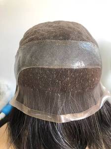 HQ sistema di capelli a prezzi accessibili <span class=keywords><strong>parrucca</strong></span> piena di pizzo 100% capelli umani <span class=keywords><strong>parrucca</strong></span> da uomo prezzo all'ingrosso di fabbrica parrucche anteriori in pizzo <span class=keywords><strong>con</strong></span> capelli grigi Stock - Product Image 4