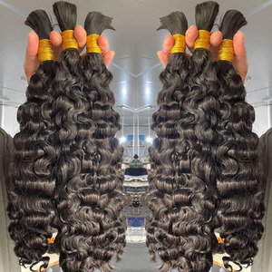 Großhandel Echthaar in großen Mengen zum Flechten 100g burmesisches lockiges Haar Boho-Zöpfe individuelle Farbe unbehandeltes kambodschanisches Flechthaar für den Sommer - Product Image 1
