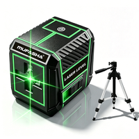 Niveau laser industriel professionnel à 2 lignes, faisceau vert, avec trépied, portée de 30 m, haute visibilité, ligne croisée, étanche IP54