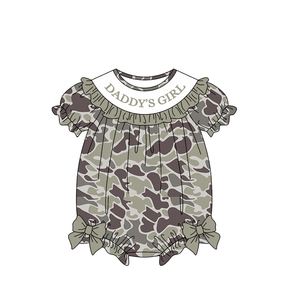 Nuevo Mono de Verano de Punto con Mangas Cortas para Bebés Niñas, Diseño de Animal Verde, Estilo 'Niña de Papá', Venta al por Mayor - Product Image 1