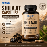 Capsules de Shilajit pour adultes, 120 unités, complément alimentaire naturel, formule pure à base de plantes de l'Himalaya, améliore l'immunité et renforce le corps