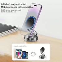 Support Magnétique Pliable à Ventouse Rotative 360 pour Téléphone Portable Maison Bureau Voiture Mur Salle de Bain Écran Tableau de Bord Fenêtre