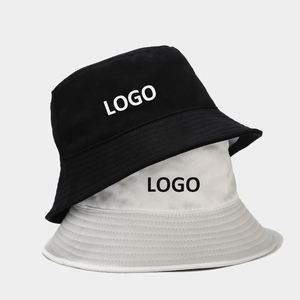 Sombrero de Pescador de Ala Ancha de 60 cm con Logotipo Personalizado, Sombrero de Algodón para Vacaciones, Sombrero de Pescador Reversible - Product Image 1