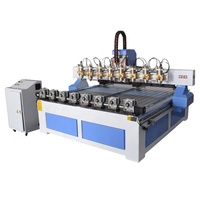 Buatan China 8 Spindle 8 Rotary Kayu 3D CNC Multi Kepala CNC Router