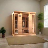 Sauna infrarouge intérieur haute technologie, chauffage à spectre complet, capacité multi-personnes avec luminothérapie rouge