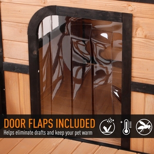 TIANYI Cuccia per Cani da Esterno Impermeabile in Legno Casetta per Cani di Taglia Grande con 2 Porte - Product Image 4