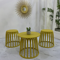 Ensemble de salle à manger multifonctionnel au design unique et coloré, table à manger, table en bois de rivière à bord vif pour la maison, meubles de maison