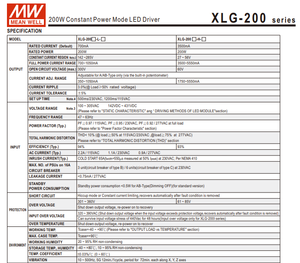 MEAN WELL XLG-200-12-A 192W 12V 16A 3 In 1 Dimmable Constant Power IP67 Waterproof LED Driver AC100‑305Vac - Product Image 4