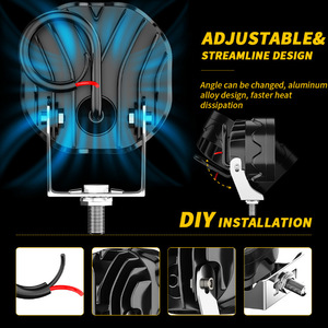 ไฟทำงานแบบ LED สำหรับออฟโรด 4 แถว 16 LED แสงสีเหลืองขาว อลูมิเนียมอัลลอยด์ IP65 ใช้ไฟ DC - Product Image 5