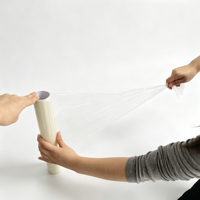 Film alimentaire étirable en PVC de qualité alimentaire avec mandrin en papier de 38 mm, 100 m, 150 m, 200 m pour l'emballage des aliments frais