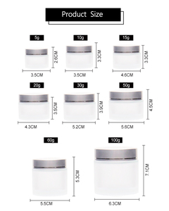 Sang Trọng Rỗng 30G 50G 100G Frosted Glass Mỹ Phẩm <span class=keywords><strong>Container</strong></span> Lọ Thủy Tinh Bạc Mặt Kem Jar Với Nắp Đậy - Product Image 4