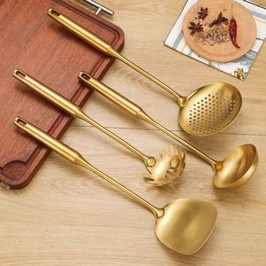 Lot de 6 ustensiles de cuisine en acier inoxydable 18/8, vente chaude, comprenant louche à soupe, écumoire, cuillère et spatule à frire - Product Image 5