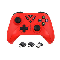 Manette de jeu sans fil 2,4 G à faible latence avec bouton rotatif intelligent et vibration pour PC