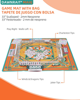 Tapis de Mahjong Style Moderne pour Usine 800x800mm en Néoprène Durable Portable Écologique pour 4 Joueurs Utilisation Domestique Jeux d'Échecs et de Cartes