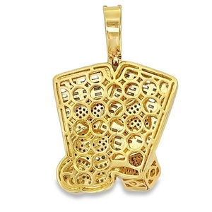 Nuevo collar con colgante para hombre chapado en oro de 14 quilates Micro Pave CZ Hip Hop joyería para aniversario budismo símbolo religioso - Product Image 2