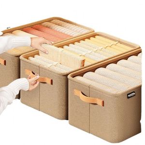 Fabric Foldable Stackable Bag Under Bedroom Cabinet Closet Clothing Wardrobe Clothes Organizer <b>Storage</b> <b>Box</b> - Product Image 1
