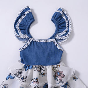 Ropa de Verano para Niños, Vestidos de Niña para Bodas, Vestido de Algodón en Capas con Flores para Niñas de China - Product Image 4