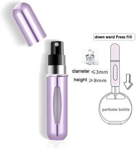 Custom Mini 5ml 8ml Bottom Refillable Luxury Empty Decant Perfume Bottles Portable Aluminum Pump Sprayer with <b>Reed</b> <b>Diffuser</b> - Product Image 4