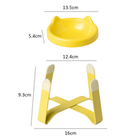 Mangeoire Moderne en Céramique pour Animaux de Compagnie, Bol Mignon avec Oreilles de Chat, Support Surélevé pour Protéger la Colonne Cervicale, Écologique pour Chatons et Chiots