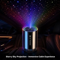 Diffuseur d'arômes pour voiture YUEHANGTC 50ml, 3 niveaux de brume, démarrage/arrêt automatique IA, anneau LED RGB, support de tasse automatique
