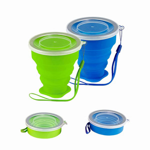 Wholesale Custom <b>Travel</b> Collapsible Silicone Coffee <b>Cups</b> Biodegradable Reusable Folding Water <b>Cup</b> - Product Image 2