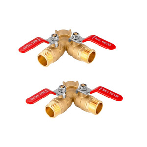 Custom 3/<strong>4</strong>" GHT Brass Y-Valve - High Flow Garden Hose Diverter with Quick Coupling Pex Brass Ball Valve Y-Valve - Product Image 1
