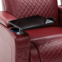 Geeksofa Luxury Power Electric Home One Seat Theatre Silla reclinable de cine con reposacabezas eléctrico y mesa de prueba y luz Led