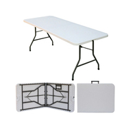Vente chaude 6ft tréteau pliable table avec HDPE top pour pique-nique ou en plein air