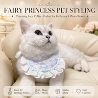 Bavoir-laisse pour animaux de compagnie à imprimé animalier de dessin animé avec dentelle, pour petits chiens et chats, usage quotidien, fournitures pour animaux de compagnie, vente en gros, commande en gros