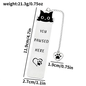 ที่คั่นหนังสือโลหะสแตนเลสออกแบบเองได้ ขายดี เป็นของขวัญที่สนุกสนานและมีเอกลักษณ์ เหมาะสำหรับโรงเรียนและคนรักหนังสือ - Product Image 6