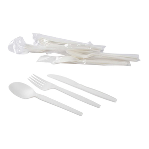 Ensemble de couverts jetables entièrement biodégradables en CPLA, écologiques, taille mini, en acide polylactique, pour la restauration - Product Image 5