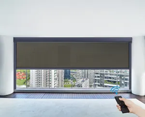 Customized Large Size 12 M Width Motorized Roller Blinds For Outdoor Zip Track Blinds Shades