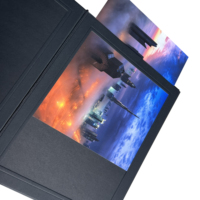 Album photo souvenir de mariage en cuir PU, couverture rigide, impression Giclée, 12''x12'', texture haut de gamme, pages intérieures en carton noir, personnalisable