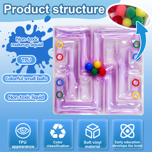 Juguetes Sensoriales Suaves para Aprender a Clasificar por Colores, Juguetes Montessori para el Desarrollo de la Motricidad Fina de los Dedos del Bebé, Juguetes Educativos <span class=keywords><strong>Multisensoriales</strong></span> - Product Image 2