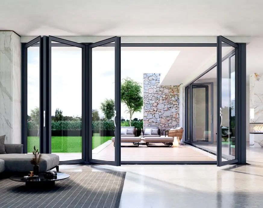 OEM ODM AS2047 standard Australian style aluminum sliding folding door