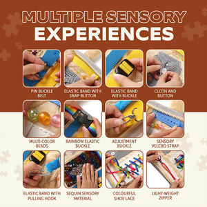 Tapis d'activité de démence patients Alzheimer bébé sensoriel réconfortant Autisti Fidget couverture pour Aspergers - Product Image 5