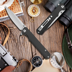 Ngoài trời cắm trại gấp lưỡi dao với G10 xử lý và D2 thép tùy chỉnh OEM Survival Pocket <span class=keywords><strong>Knife</strong></span> - Product Image 1