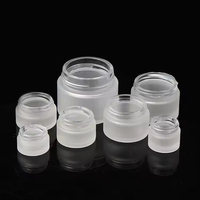Bocaux en verre givrés vides pour crème de soin de la peau, 1 oz, 2 oz, 100 g, 5 g, bocaux en verre mat pour lotion corporelle avec couvercles noirs