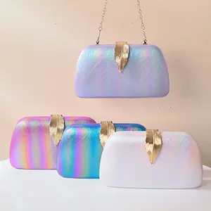 Fashion Creative Leaf Women Designer Bags Color Focus Pu Handbags For Women Lady Waterproof Women Luxury Bags