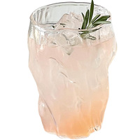 Design Sense Tasse à thé en verre de silicate de bore à double paroi plissée, sans barre de poignée, résistante aux hautes températures.