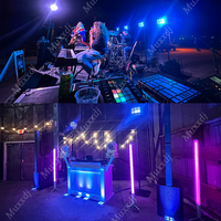 Projecteurs de scène Muxxdj Spider Wash 24*12W RGBWA+UV 6-en-1 LED avec contrôle DMX512 sans fil pour DJ, discothèques et mariages