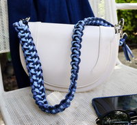 Poignée de sac décorative en macramé torsadé épais fait à la main, tresse en paracorde, chaîne de sac à main, bandoulière, bandoulière de remplacement pour sac à main