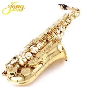 Альт-капля E лакированный Золотой Саксофон коленчатый саксофон
