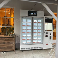 Distributeur automatique intelligent Focusvend pour bouquets de fleurs fraîches, fruits, légumes et aliments, avec 28 compartiments et fenêtre transparente
